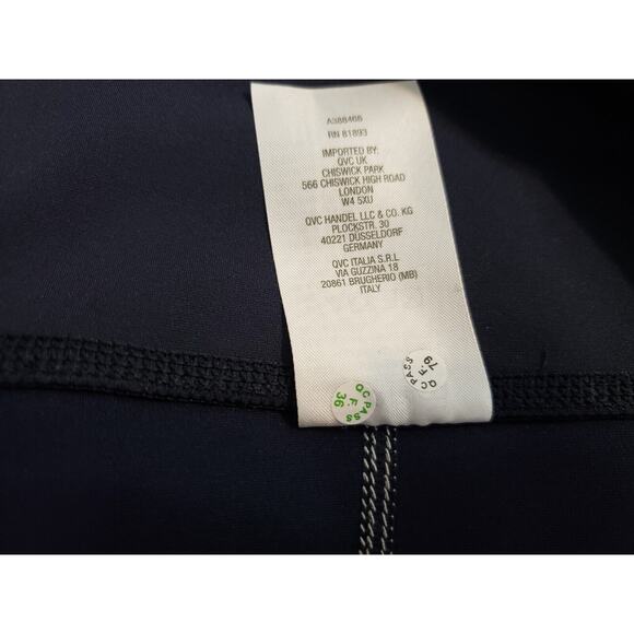 (J5) zuda Stretch Leggings Womens Plus Size 4X With Reflective Coverstitch Navy - Picture 8 of 8